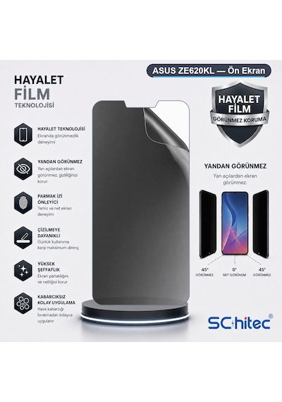 Ze620kl Uyumlu Ön Yüzey Hayalet Privacy Hidrojel Ekran Koruyucu