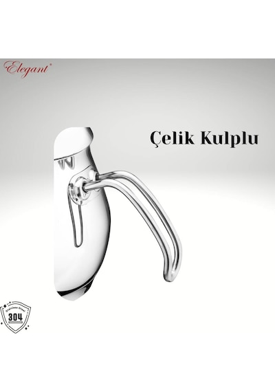 2 Lt. Küre Çelik Kulplu Tek Demlik Çelik