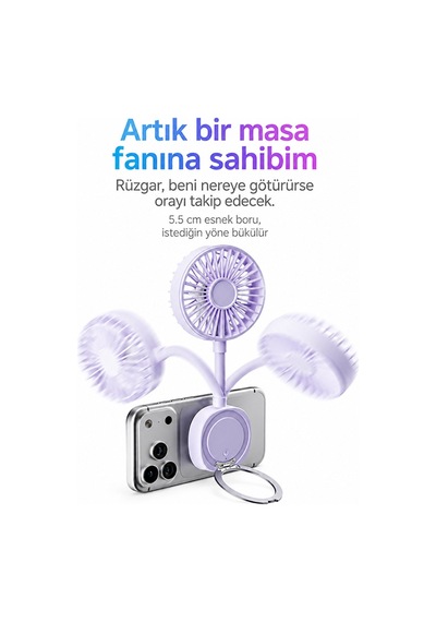 Ezere Flexcool Magsafe Manyetik Telefon Fanı Taşınabilir Mini Vantilatör