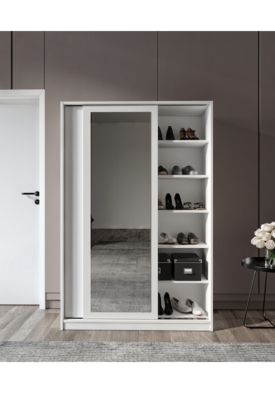 %100 Mdf Aynalı Sürgülü Dolap Portmant
