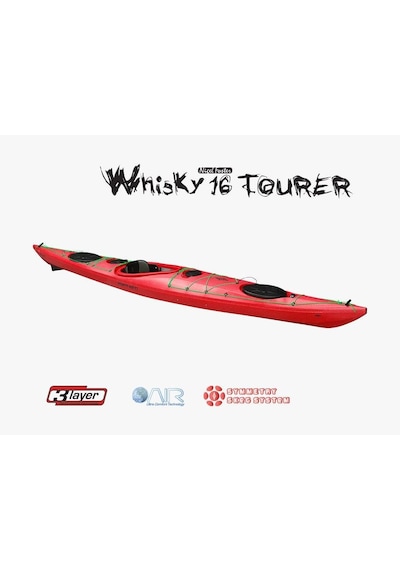 Point65 Whisky 16 Tourer-Rudder& Skeg Kano-Kırmızı