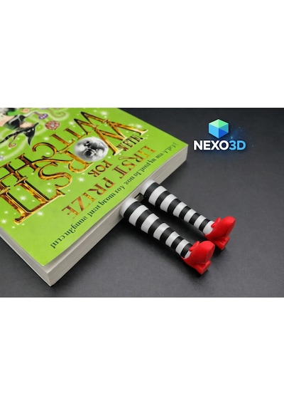3d Baskı Temalı Çizgili Bacak Tasarımı Kitap Ayracı