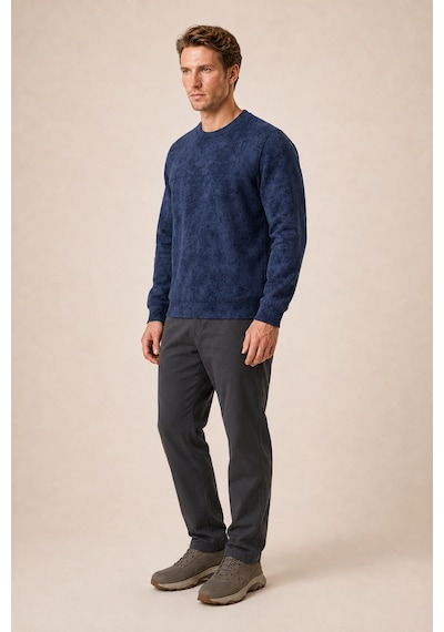 Redline Continu Erkek Kışlık Regular Fit Kışlık Bisiklet Yaka Sweatshirt Lacivert