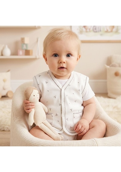 Tiffany Baby & Kids Tiffany Baby Olive Branch Theme Yelek 46005 Ekru