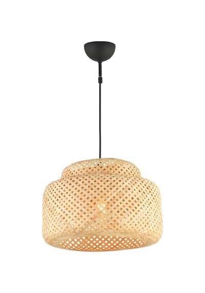 Trudy Tekli Rattan Modern Tasarım Oturma Odası Avize Sarı