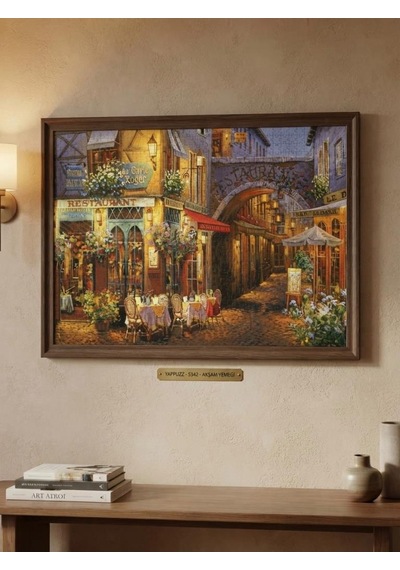 Işıklar Altında Ve Akşam Yemeği İkili Set - 2 X 1000 Parça Manzara İkili Puzzle Seti