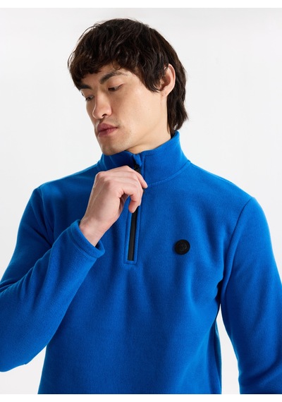 Discovery Expedition D5wm-swt3300 Mavi Fermuarlı Basic Erkek Polar Sweatshırt