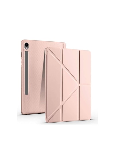 Samsung Uyumlu Galaxy Tab S10 Fe Plus 13.1" Kalem Bölmeli Standlı Tri folding Tablet Kılıfı Kapaklı Kılıf