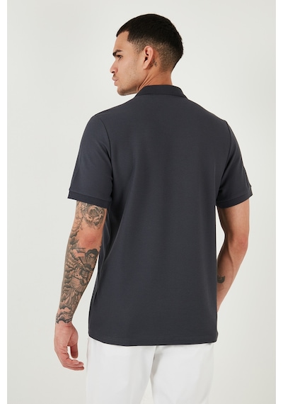 Buratti Pamuklu Regular Fit Fermuarlı Erkek Polo Yaka T Shirt 5902434 Antrasit