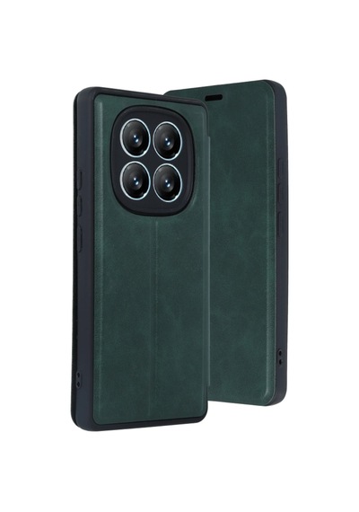 Newface - 892 - Xiaomi Redmi Note 14 Pro 5g Kılıf Flip Cover - - Csmo-tex - Koyu Yeşil