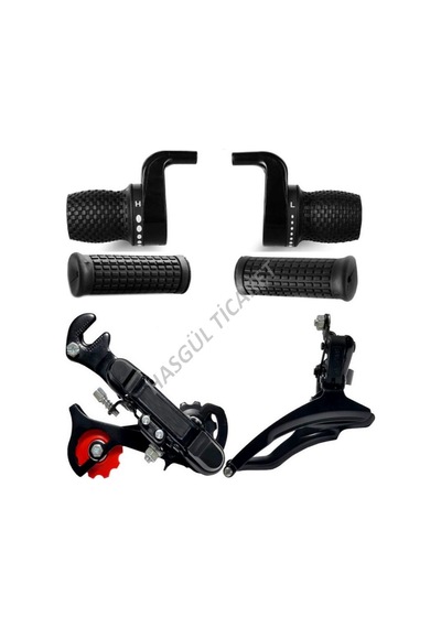 Hsgl Bisiklet Siyah 3x7 Noktalı vites kolu Ön Arka Attırıcı Set Ergonomik Bisiklet Vites Sistemleri Siyah
