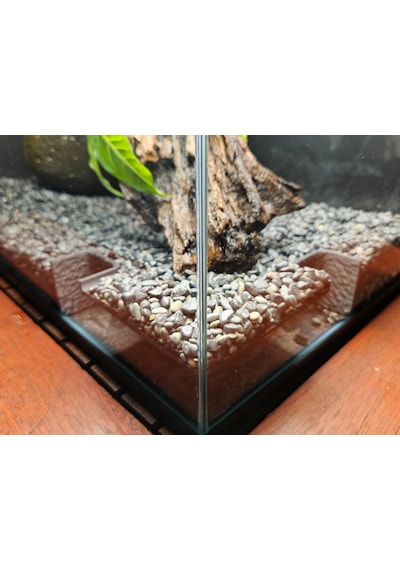 Akvaryum Köşe Mağarası Doğal Petg Malzeme 13cm Balık