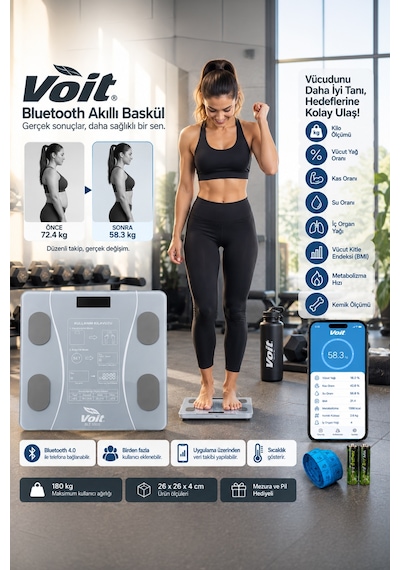 Voit BLT5000 Bluetooth Akıllı Baskül