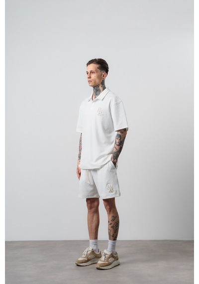 Erkek Respire Relined Yazılı Regular Fit T-shirt Şort Takım Ekru Erkek Respire Relined Yazılı Regular Fit T-shirt Şort Takım Ekru