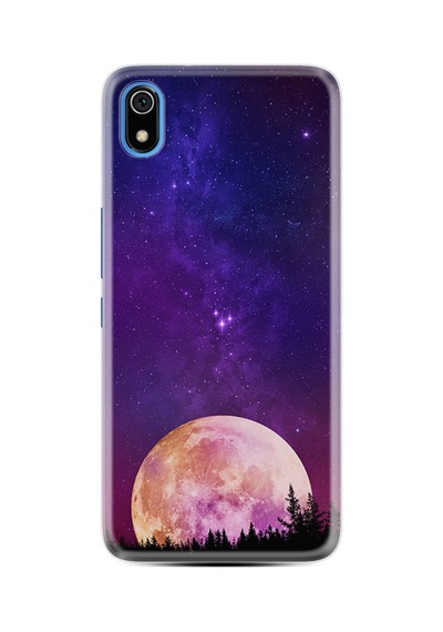 Xiaomi Redmi 7a Kılıf Boutique Baskılı Resimli Mor Ay Pcode -025