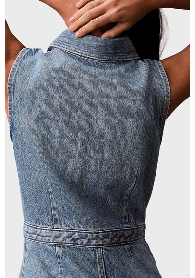 Calvin Klein Bayan Elbise Lv047b074g Rjk Açık Mavi Açık Mavi