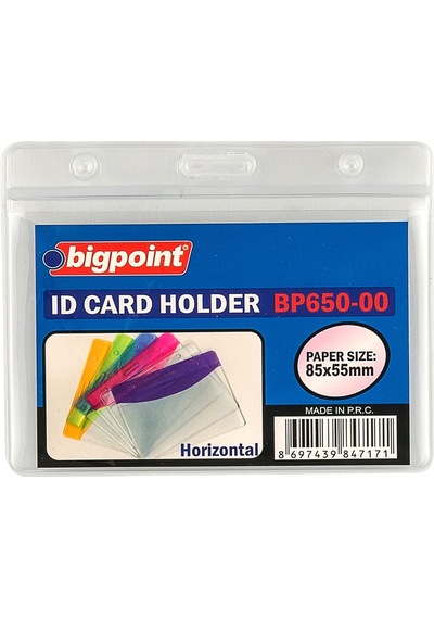 Bigpoint Korumalı Kart Poşeti Yatay Şeffaf 85x55mm X 10 Adet