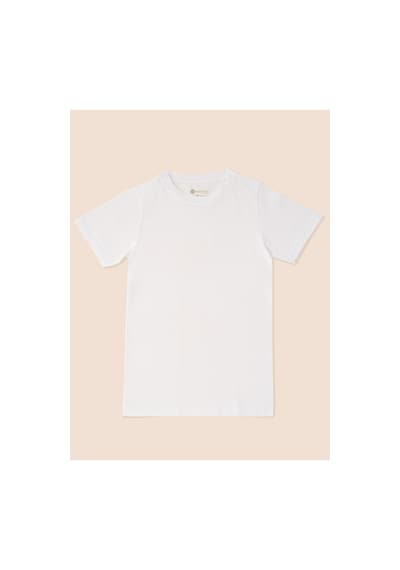 Natuline Erkek / Kız Çocuk T-shirt Organik Pamuk Penye 2'li Paket 2004 BEYAZ