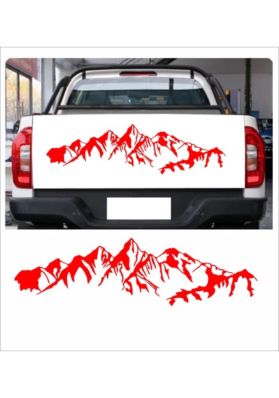 Dağ Doğa Kamp Sticker - Araba Oto Motosiklet Karavan Pickup Cam Sticker - 00128 60 Cm