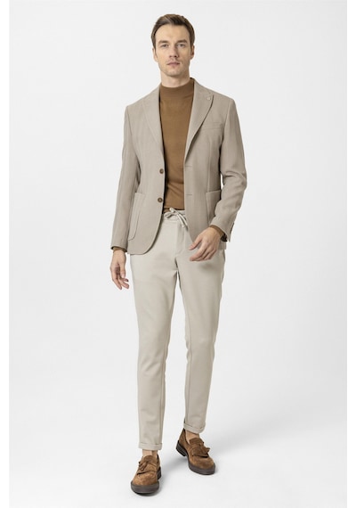 Süvari Bej Slim Fit Düz Sivri Yaka 6 Drop Ceket-33877 Bej Süvari Bej Slim Fit Düz Sivri Yaka 6 Drop Ceket-33877 Bej