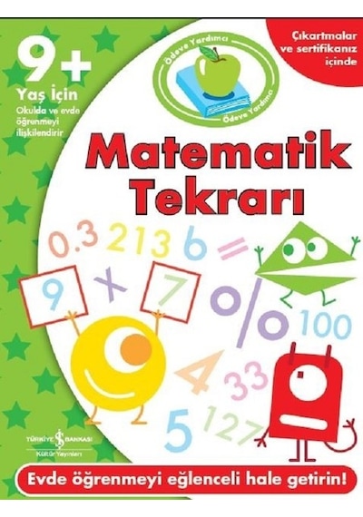 Ödeve Yardımcı Matematik Tekrarı 9+- İş Bankası Kültür Yayınları