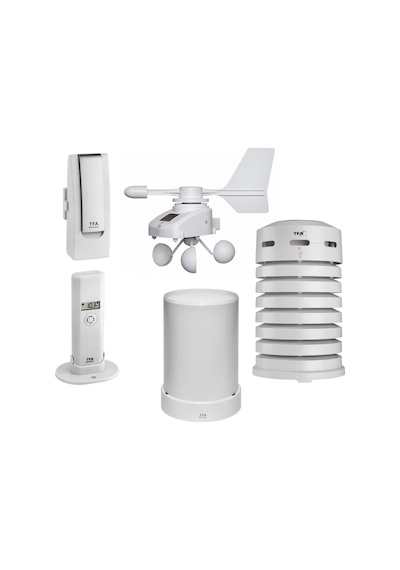 Tfa 31.4005.02.99 Özel Başlangıç Seti 5.0 Weatherhub Yağmur Ölçer, Rüzgar Ölçer, Güneşle Havalandırılan Koruyucu Kapaklı Termo-higro Verici Smarthome
