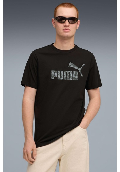 Puma Ess Camo Tee Siyah Erkek Kısa Kol T-shirt SIYAH
