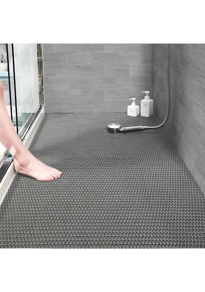 Banyo Duş Havuz- Z Mat Petek Kaydırmaz Pvc Paspas Gri En 90 X1mt