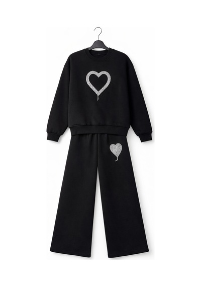 Melamour Kids Kız Çocuk 3 İplik Şardonlu Taş Baskı Detaylı Alt Üst Eşofman Takımı Çok Renkli Melamour Kids Kız Çocuk 3 İplik Şardonlu Taş Baskı Detaylı Alt Üst Eşofman Takımı Çok Renkli