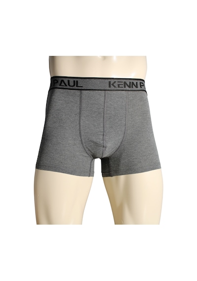 Kennpaul 3'lü Boxer 3xl 6xl Büyük Beden Düz, Yumuşak Pamuk Siyah - Lacivert - Gri