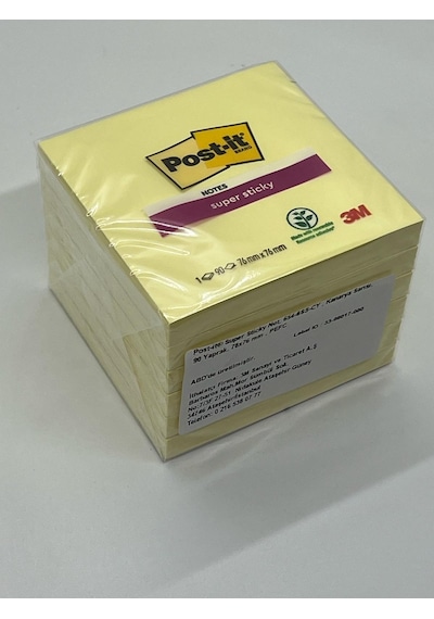 3m Post-it Super Sticky Sarı 90 Yaprak 76mm 76mm