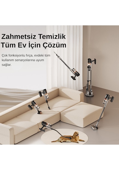 Uwant V600 600 W Motor Gücüne Sahip Otomatik Gri Dikey Süpürge