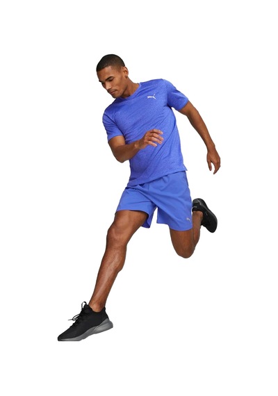 Puma Run Favorite Heather Unisex Mavi Koşu Tişört 9560