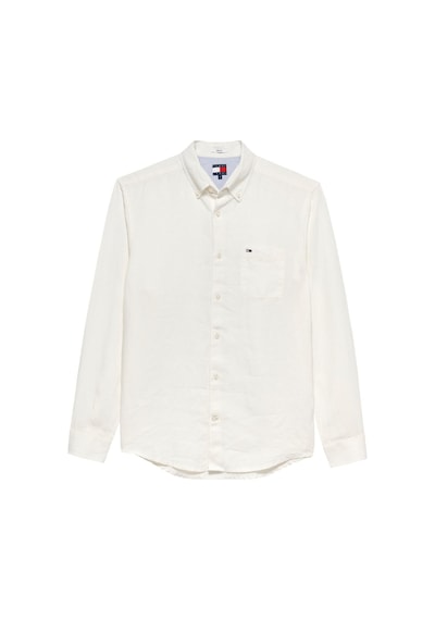 Tommy Hilfiger Tjm Erkek Regular Ekru Keten Gömlek-15173 Tommy Hilfiger Tjm Erkek Regular Ekru Keten Gömlek-15173