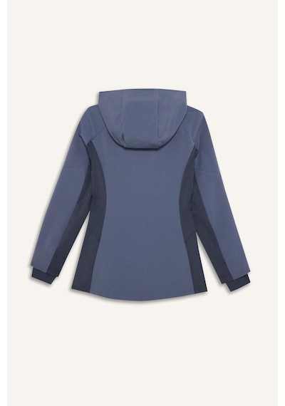 Defacto Su İtici Slım Fıt Kapüşonlu Fermuarlı Softshell Mont G0237ax26spın50 İndigo-ın50