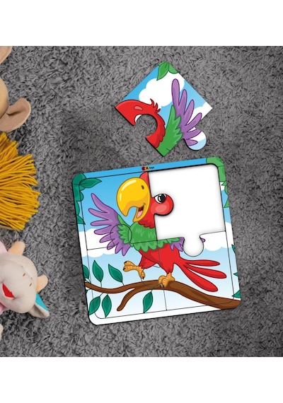 Bk Toys Çocuklar Için Eğitici-Öğretici Ahşap 4 Parça Yapboz Puzzle
