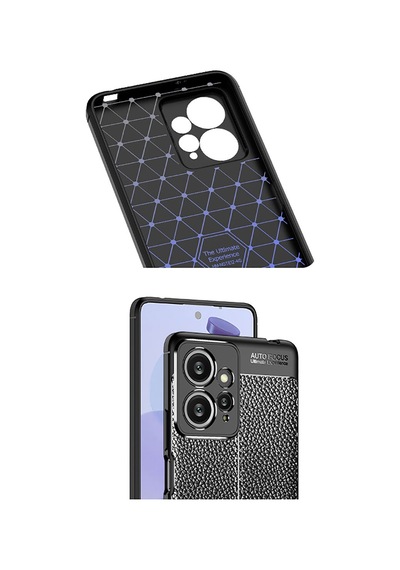 Xiaomi Redmi Note 12 4g Kılıf Deri Görünümlü Silikon Kamera Korumalı Üstün Koruma Pazarplus Siyah
