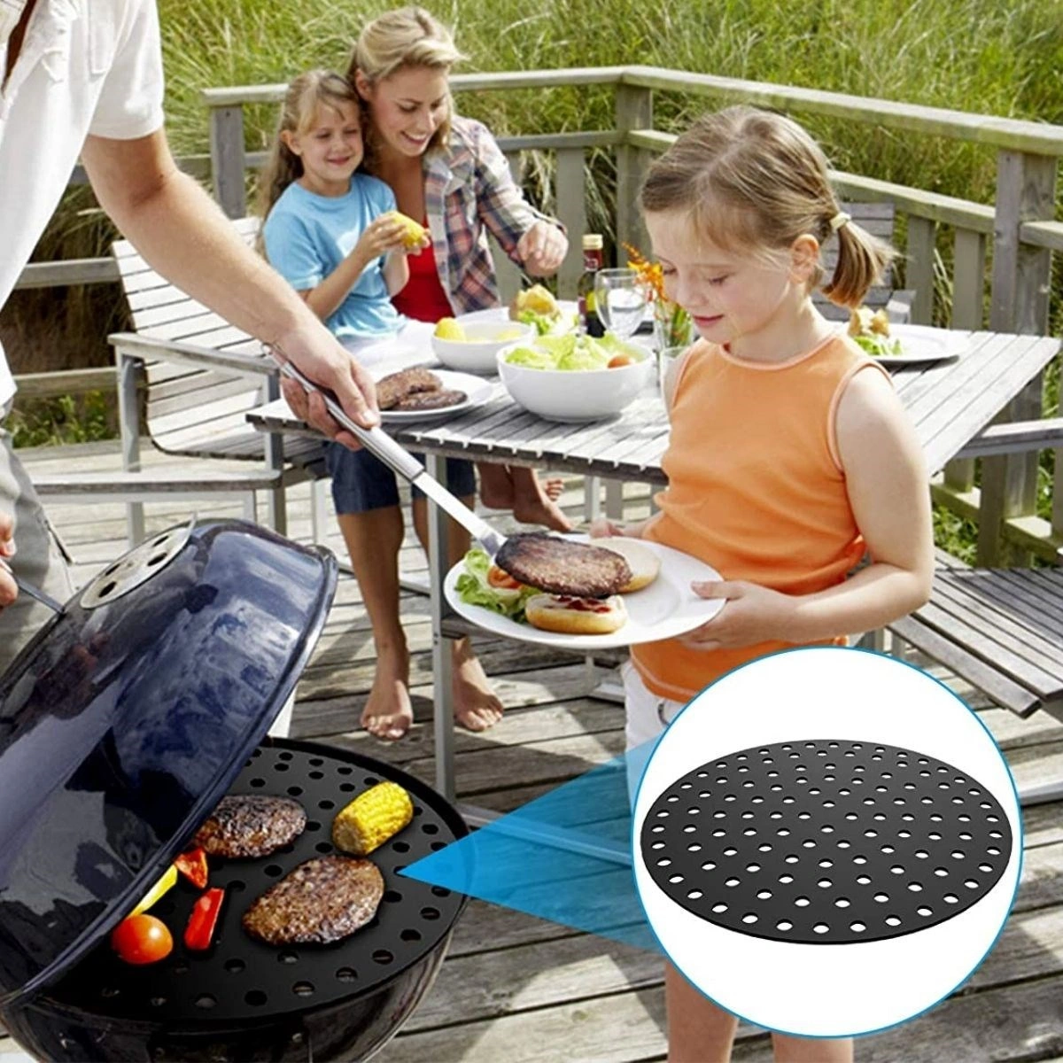 Mcg Siyah Isıya Dayanıklı Yıkanılabilir Silikon Fırın Ve Airfryer Yuvarlak Model Pişirme Matı 23 Cm