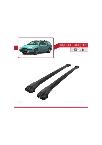 Ford Focus Estate C307 2004-2011 Arası İle Uyumlu Ace-1 Ara Atkı Tavan Barı Siyah