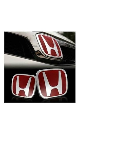 Honda Civic Fd6 2006-2012 Uyumlu Kırmızı Ön-arka-direksiyon Logo Set
