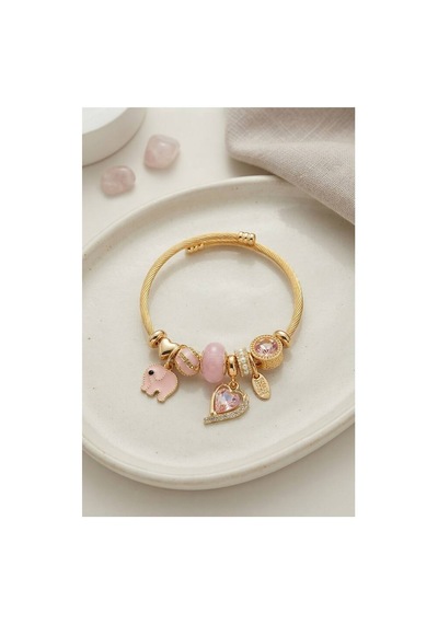 Ve Fil Model Pembe Charmlı Bileklik Tj-bb8748 Evimdeyokyok