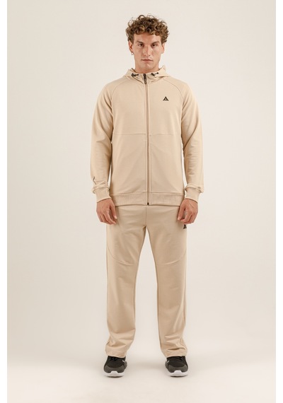 Airlife Saturn Ur7 Pro I Tam Boy Fermuarlı Erkek Kapüşonlu Sweatshirt Bej