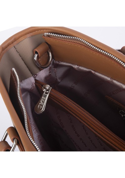 Nas Bag Kadın Omuz Çantası Spor Şık Ayarlanabilir Omuz Askılı Kum Taba Kahve Lacst 33x27x12 Cm Kum - Taba