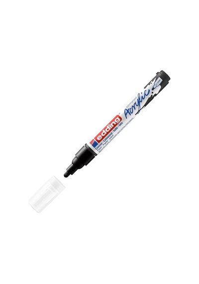 Tr 5100 Akrilik Markör Orta - Siyah - 1 Su Geçirmez Akrilik Markör - Yuvarlak Uçlu 2-3 Mm Genel
