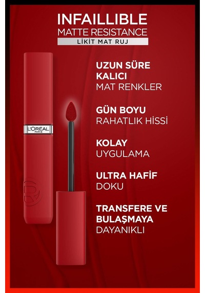 Infaillible Matte Resistance Likit Mat Ruj - 115 Snooze Your Alarm Diğer