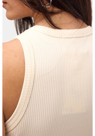 Kadın Taş S6-57 Sıfır Kol Esnek Kumaş Crop Top