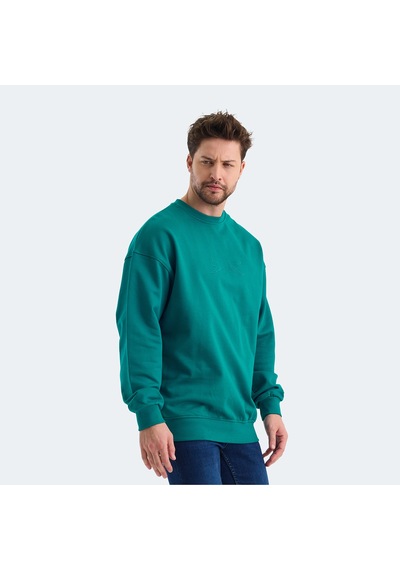 Slazenger VADIK Oversize Erkek  Petrol Sweatshirt