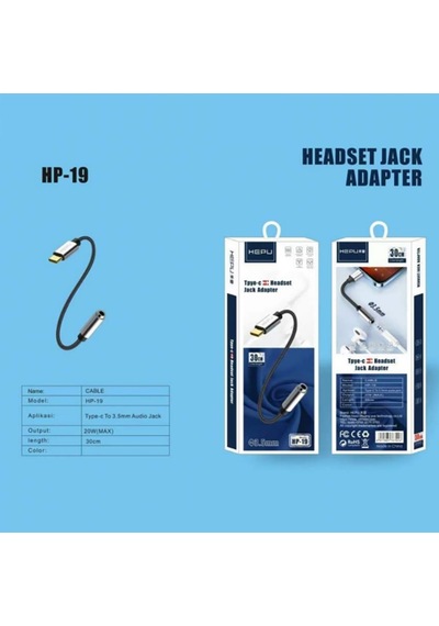 Hepu HP-19 Lightning 3.5 MM 21 CM Kulaklık Dönüştürücü Kablo