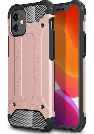Noktaks - Apple Uyumlu iPhone   12 Mini - Kılıf   Çift Katman Zırh Tank Crash Military Kapak - Rose Gold