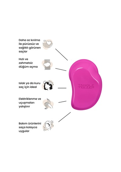 Tangle Teezer Original Detangling Brush Fine & Fragile Berry Bright Saç Fırçası